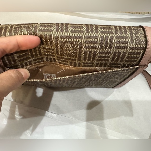Anne Klein Pink and Brown Crossbody Bag NWT - Picture 3 of 7
